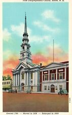 Postcard NH Keene First Congregational Church Linen Vintage PC a9633 picture