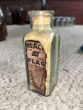 Antique Black Flag Insect Powder Labeled Bottle Original Cork picture