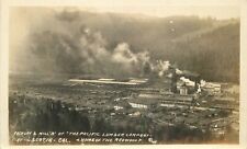 Postcard California Scotia Factory Mills Pacific Lumber Logging Humor 21-2139 picture