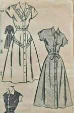 1950s Mail Order Sewing Pattern 3047 Womens Shirtwaist Dress 3 Sleeves 16 5702 picture