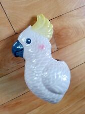 Opalhouse Earthenware Parrot Cockatoo Bird Wall Pocket Ceramic Vase MCM Style picture
