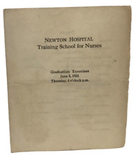 Antique Newton Hospital Training School for Nurses Graduation Program MA 1924 picture