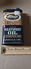 Vintage Tin Fiebing Neats Foot Oil, 8oz. Full - Used picture
