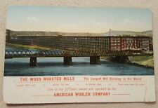 Vintage Postcard Advertising Wood Worsted Mills Trade Card Collectible Wool picture