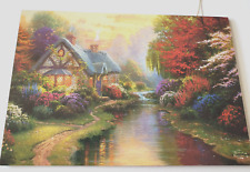 Vintage Greeting Card Thomas Kinkade Blank A Quiet Evening English Cottage picture