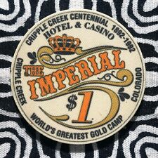 The Imperial Hotel $1 Cripple Creek, Colorado Gaming Poker Casino Chip EX17 picture
