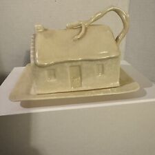 Belleek Ireland Butter Cheese Dish Vintage Country Cottage 7th Mark 1980-1992 picture