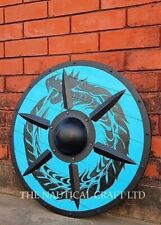 Ouroboros Battleworn Viking Shield | Wooden Cosplay Shield | Medieval Round Wood picture