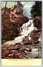 Cooperstown, New York NY - Beautiful Leatherstocking Falls - Vintage Postcard picture