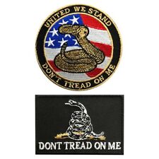 United We Stand Gadsden Don't Tread On Me Hook Patch (2 Pieces 3.0 inch) picture