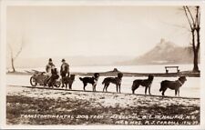 Mr & Mrs PJ Carroll Dog Team Hazelton BC to Halifax NS 1936-37 RPPC Postcard H55 picture