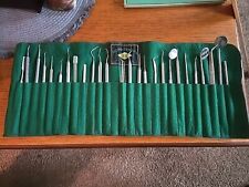 Vintage Lot Of Dental Instruments. 26 Pieces With Holder picture