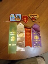 Vintage Fair Ribbons And Patches Lot Of 7 Decent Condition Very Rare Unique Htf  picture
