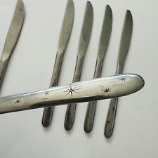 VTG UTICA Atomic 5 Stars Stainless Flatware Lot Of 6 Knives Japan USA MCM 50s picture