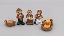 Vintage Spanish Mud People Spain Folk Redware Mini Band Drummer Percussion picture