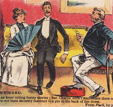 Dandy Dude Caught Handling 1880's Joke #19 Arbuckle Coffee Advertising Card fan picture