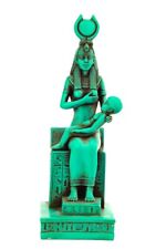 UNIQUE ANTIQUE ANCIENT EGYPTIAN Statue Stone Seated Goddess Isis Nursing Horus picture