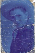 EXHIBIT ARCADE WESTERN CARD 1920's BOB STEELE (DARK BLUE) RARE CARD picture