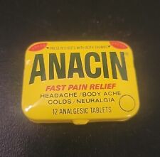 Vintage ANACIN Medicine Tin Analgesic NOS picture