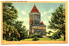 Garfield Monument, Cleveland Ohio OH Lakeview Cemetery Vintage Linen Postcard picture