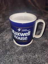 Vtg Maxwell House Coffee Mug BLUE Plastic Travel Dashboard Cup Whirley USA, NOS picture