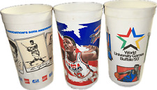 Vintage 90’s Lot of 3 Souvenir Plastic Cups USA Basketball New York Yankees picture