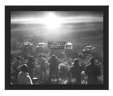 REPORTERS WITNESSING NUCLEAR ATOMIC BOMB TEST FRENCHMAN FLAT 8X10 FRAMED PHOTO picture