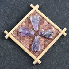 10x Natural Dream Amethyst Fairy Angel Carved Quartz Crystal Healing Reiki Rock picture