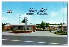 c1950's Adams Hotel Roadside Cars Scene Dothan Alabama AL Vintage Postcard picture