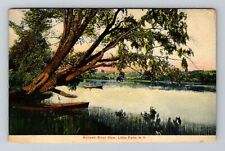 Little Falls NY-New York, Mohawk River View, c1907 Vintage Souvenir Postcard picture