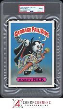 1986 GARBAGE PAIL KIDS GIANT STICKERS #1 NASTY NICK PSA 8 N3949430-167 picture