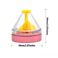 Flat Funnel Grinder Two-Layer 50mm Manual Metal Funnel Tobacco Grinder Red picture