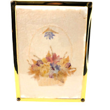 Vintage Acrylic Framed Pressed Flower Wall Art Decor Picture Handmade Paper picture