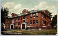 Cambridge Illinois~High School Building~c1910 Postcard picture