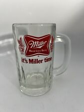 Its Miller Time Glass Beer Stein Mug Vintage FAST SHIPPING picture
