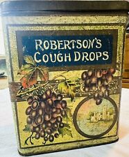 ANTIQUE TIN- “Robertson’s Cough Drops” Tin Collectible Antique Medicine Decor picture