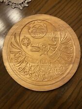 CLARENCE A. WELLS SIGNED DRUM BOX LID ~ NORTHWEST COAST IMPRESSED RAVEN DESIGN picture