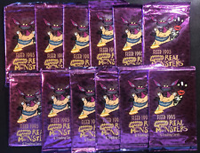 (12)x Real Monsters 1995 Fleer TV Series Trading Card Sealed Unopened Pack Lot picture