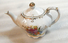Vintage Floral Musical Tea Pot With Gold Trim Japan Plays “Tea for Two” picture