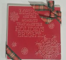 Hallmark Merry Are The Moments That Make The Holidays Bright Trivet Hot Plate  picture