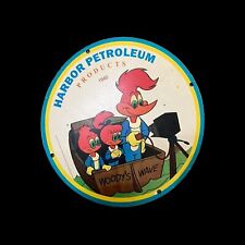 RARE HARBOR PETROLEUM PRODUCTS GAS PUMP OIL GARAGE PORCELAIN ENAMEL SIGN picture