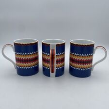 Pendleton Home Collection Blue Coffee Mugs Southwestern Pattern Design- Lot Of 3 picture