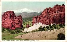 Vintage Postcard- PIKE'S PEAK, GARDEN OF THE GODS, CO. Early 1900s picture