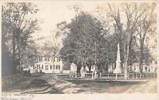 WENHAM, MA, CENTRAL SQ & CIVIL WAR SOLDIERS MONUMENT REAL PHOTO PC dated 1909 picture
