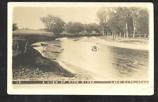 RPPC LAKE CITY IOWA COON RIVER VIEW VINTAGE REAL PHOTO PSOTCARD 1912 CRABTREE picture