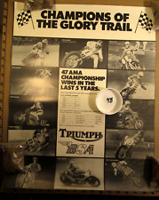 Triumph BSA AMA Championship Dealer Motorcycle Poster 48 picture