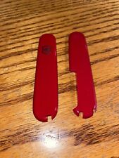 Pre-Owned Victorinox 91mm PLUS HANDLE / SCALE 2 Piece KIT in RED picture
