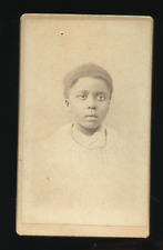Antique CDV Photo ID'd Black African American Girl from TOPEKA KANSAS picture