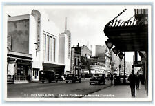 c1940's Politeama Theater and Corrientes Avenue Argentina RPPC Photo Postcard picture