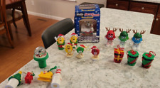 Vintage M & M M&M Christmas Candy Topper Ornaments Snow Globe Pop Ups Lot of 14 picture